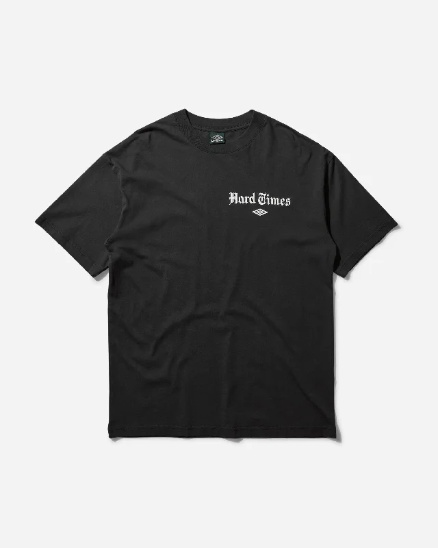 Men's vintage wash t-shirt-Men's Hard Times T-Shirt Black