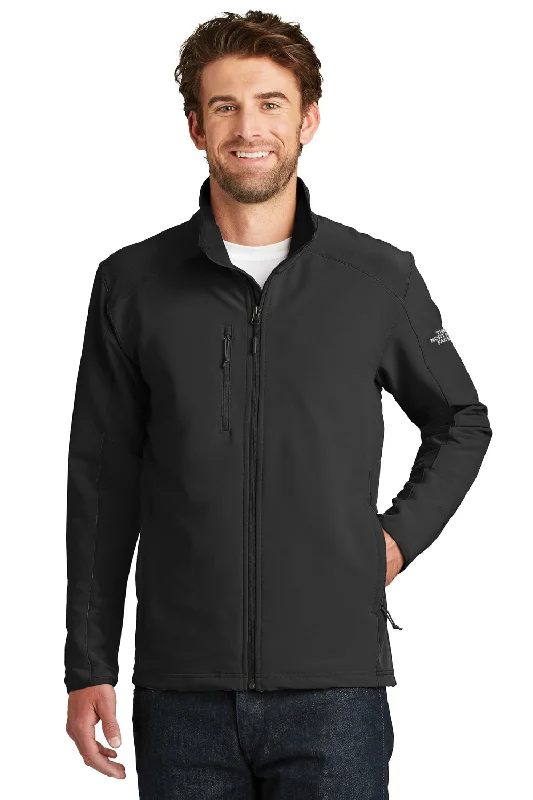 Men's wrinkle-free parka-The North Face Mens Tech Wind & Water Resistant Full Zip Jacket - Black - Closeout