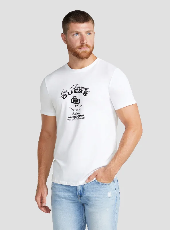 Men's seamless t-shirt-White Westcoast Logo T-Shirt