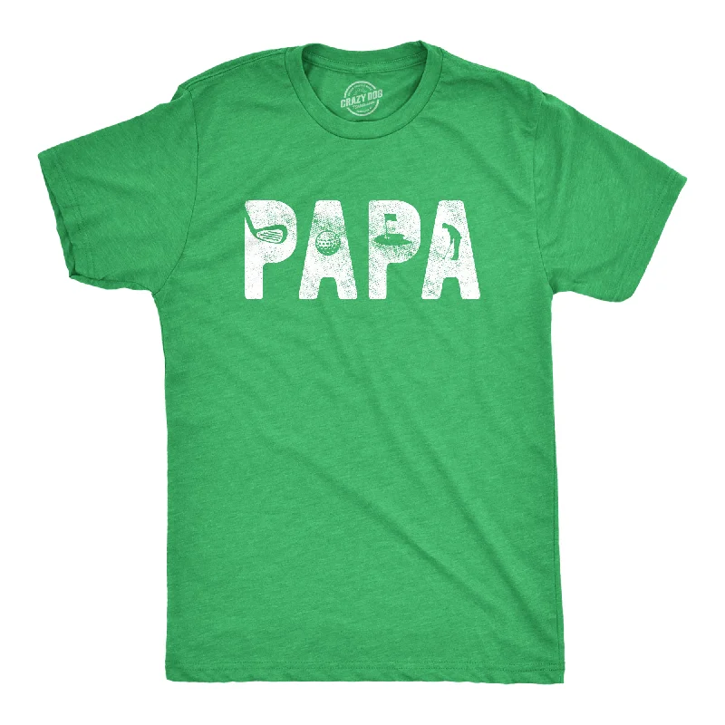 Men's wrinkle-resistant t-shirt-Papa Golf Men's T Shirt