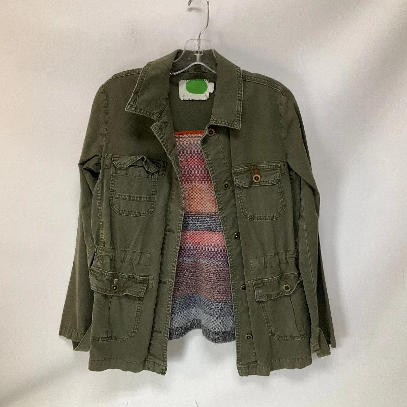 Men's quick-dry anorak-Jacket Denim By Anthropologie In Green Denim, Size: Xs