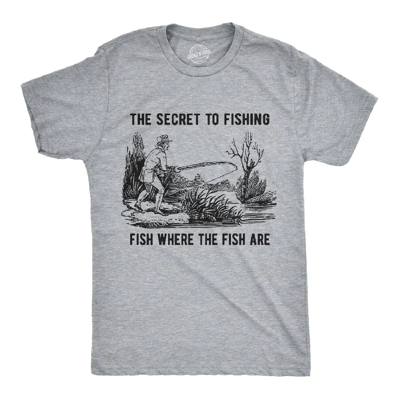 Men's silky-soft t-shirt-The Secret To Fishing Men's T Shirt