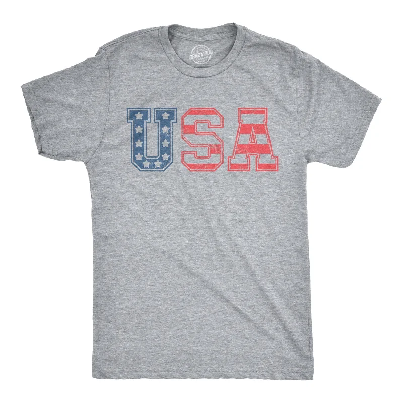 Men's lightweight travel t-shirt-USA Men's T Shirt