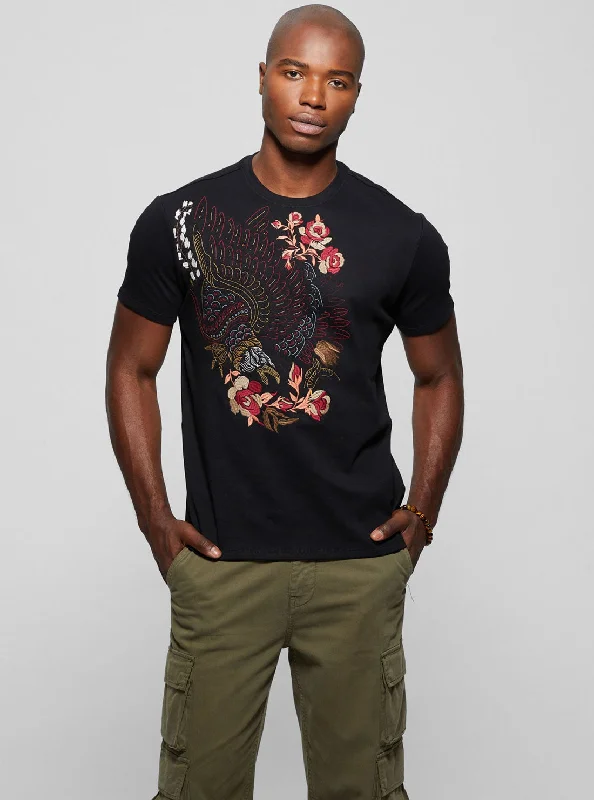 Men's relaxed fit t-shirt-Eco Black Skylar Eagle T-Shirt