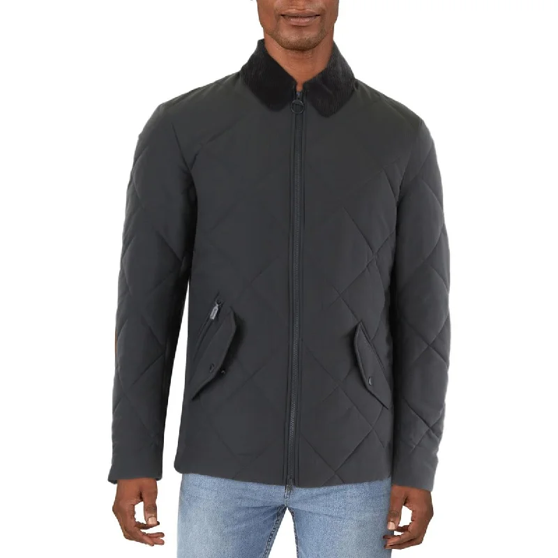 Men's organic cotton jacket-Barbour City Chelsea Mens Quilted Short Soft Shell Jacket