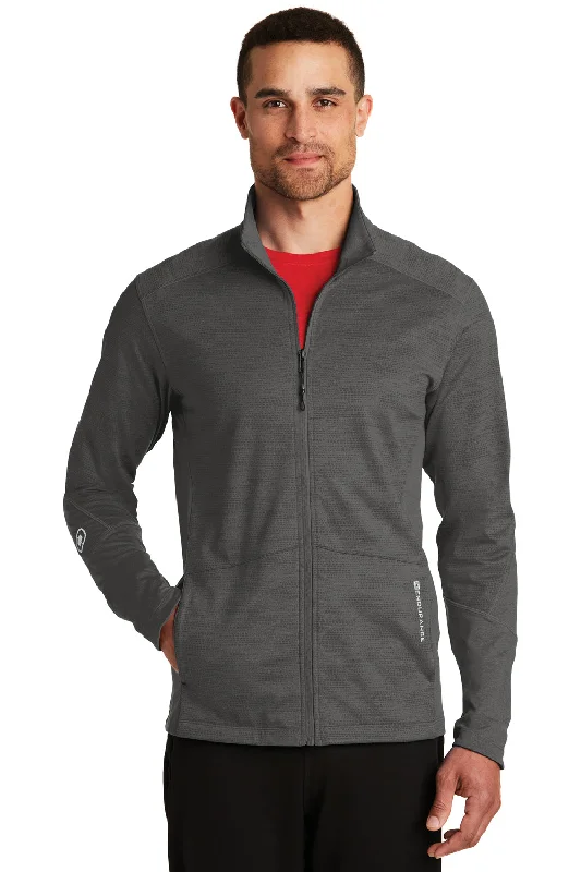 Men's fashion-forward anorak-Ogio Mens Endurance Sonar Full Zip Jacket - Heather Blacktop - Closeout