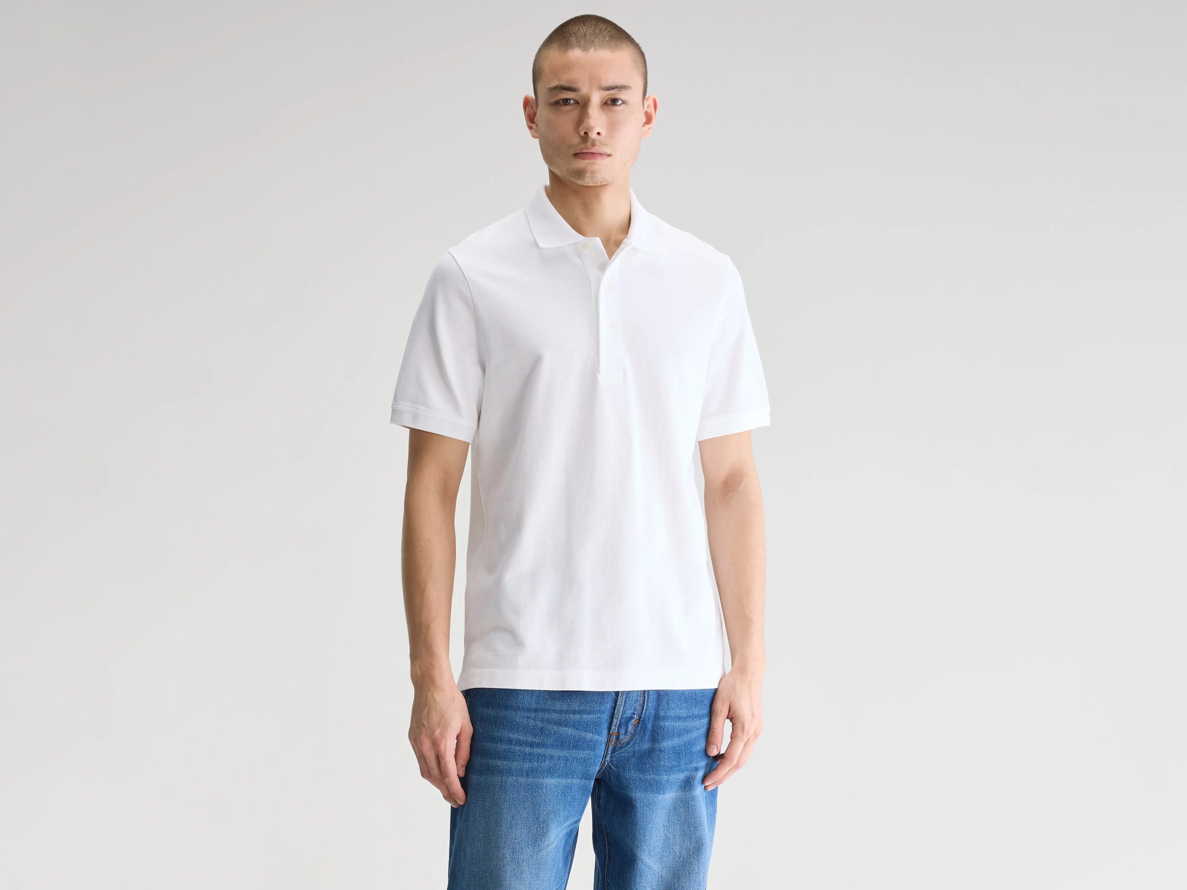 Men's antibacterial travel polo shirt-Vilon relaxed polo (251 / M / WHITE)