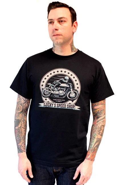 Men's moisture-control t-shirt-Lucky's Speed Shop  M-299