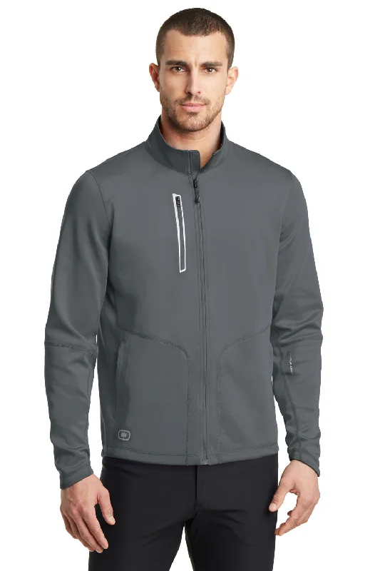 Men's organic puffer jacket-Ogio Mens Endurance Fulcrum Full Zip Jacket - Gear Grey