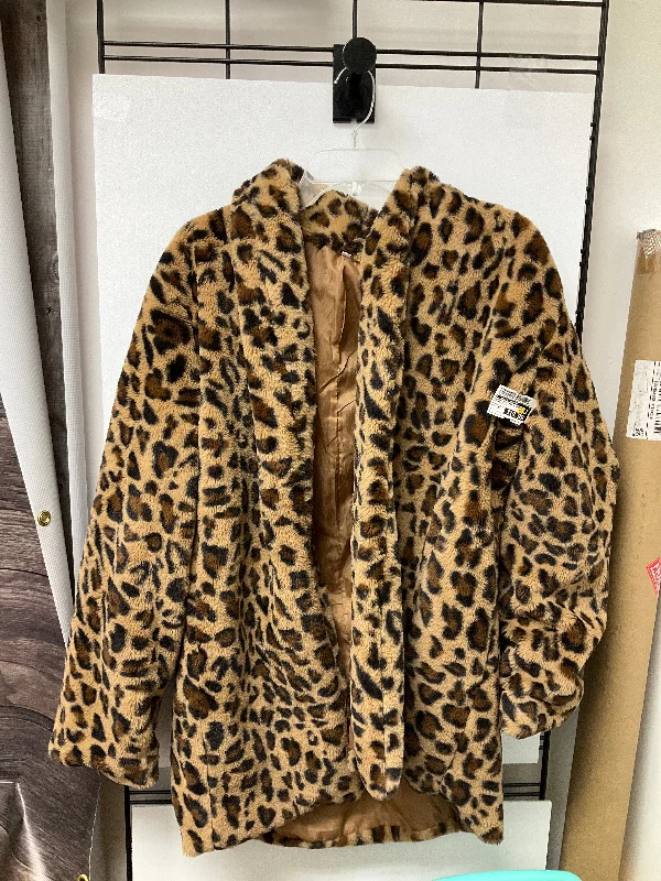 Men's eco-friendly raincoat-Jacket Faux Fur & Sherpa By Clothes Mentor In Animal Print, Size: Xxl