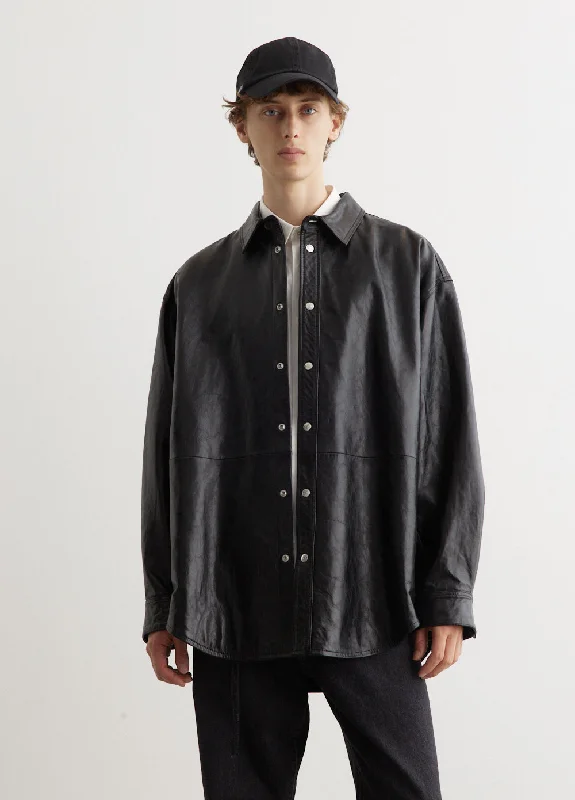 Men's quick-dry raincoat-Letar Shiny Nappa Jacket