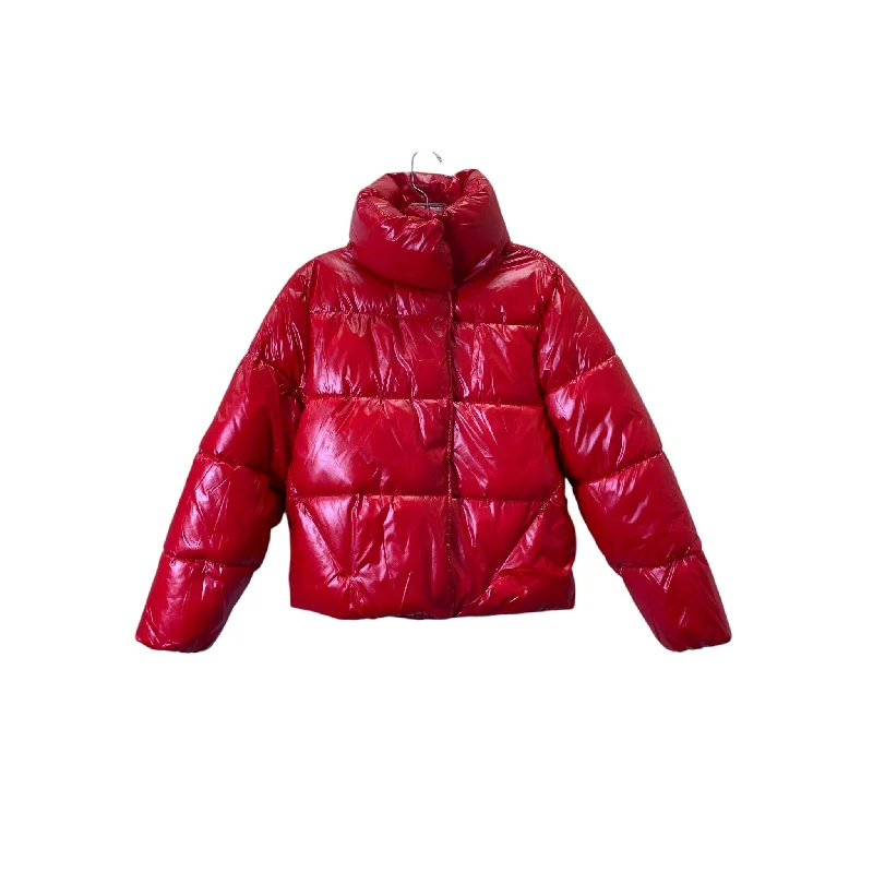 Men's summer bomber-Jacket Puffer & Quilted By A New Day In Red, Size:Xs