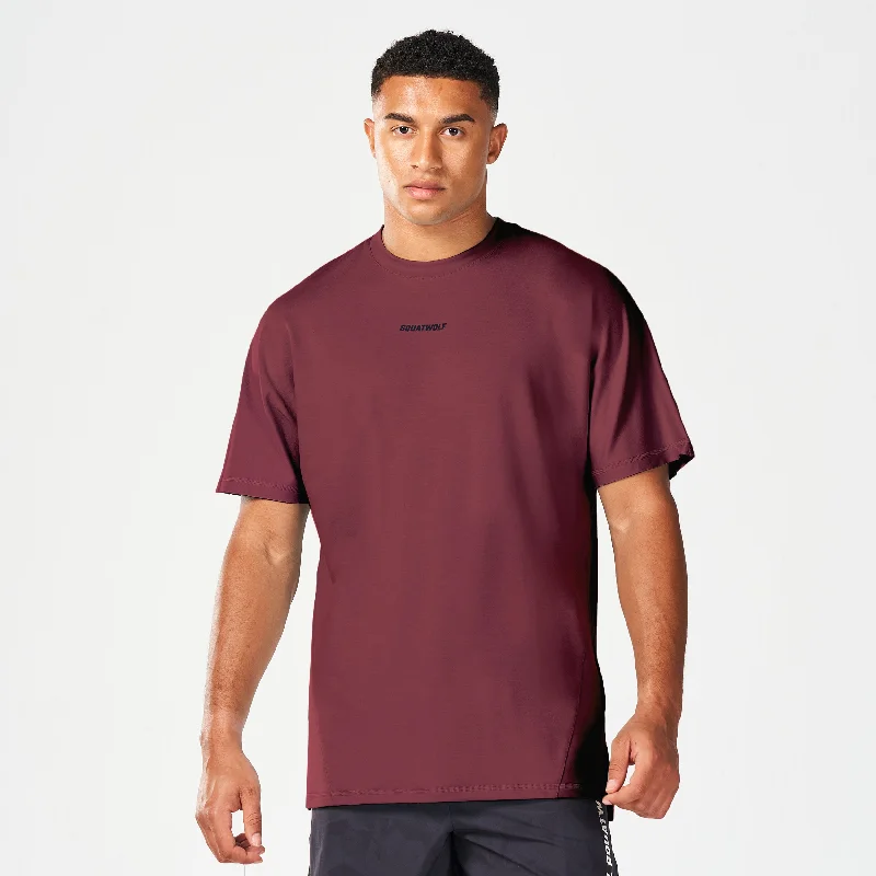 Men's retro-inspired t-shirt-Ultimate Pump Cover Tee - Burgundy