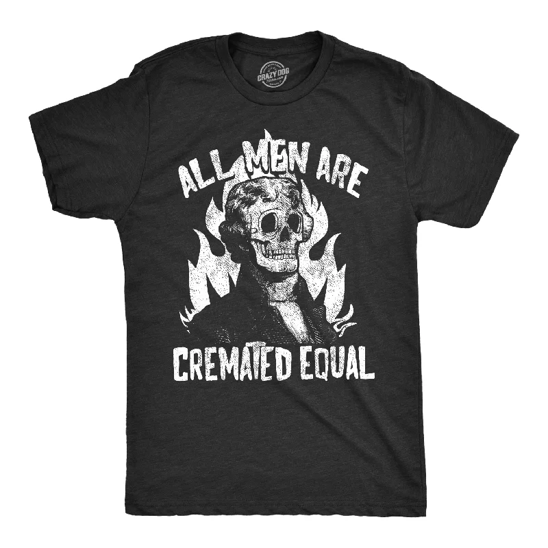 Men's longline t-shirt-All Men Are Cremated Equal Men's T Shirt