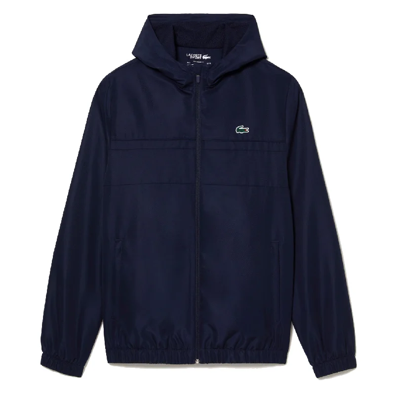 Men's tech-inspired bomber-Lacoste Zipped Sport Training Jacket Navy Blue