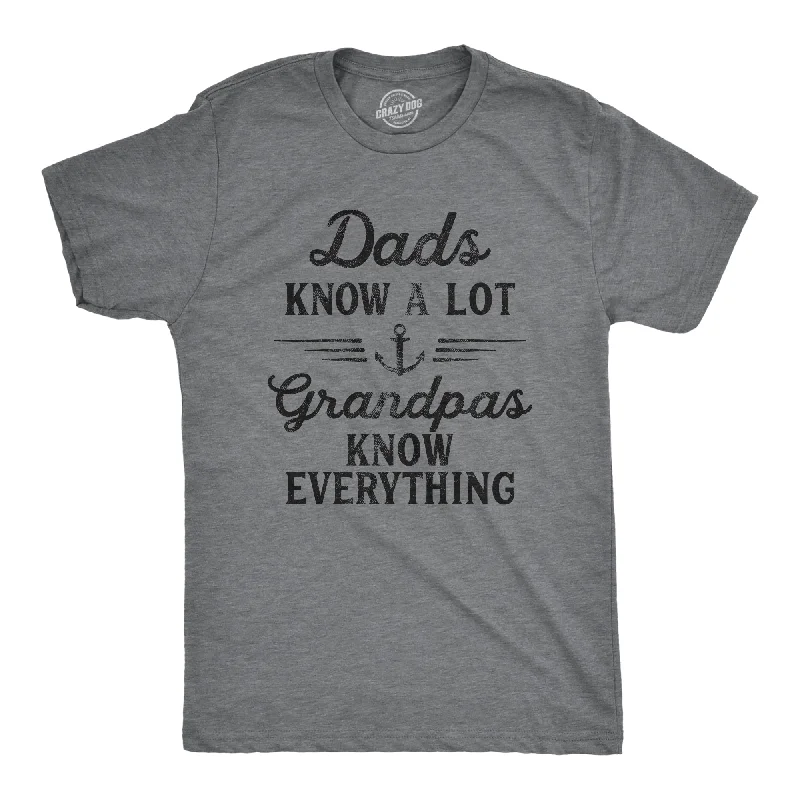 Men's super-soft jersey t-shirt-Dad Knows A Lot Grandpas Know Everything Men's T Shirt