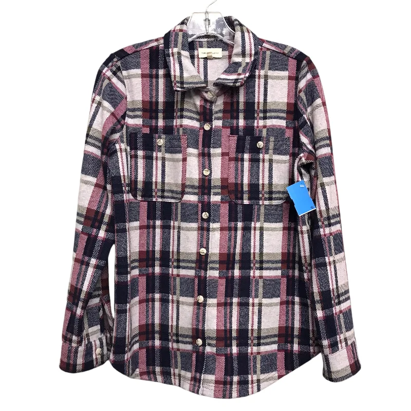 Men's breathable travel jacket-Jacket Shirt By Thread And Supply In Plaid Pattern, Size:S