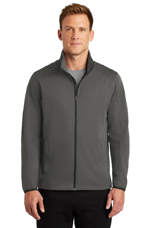 Men's lightweight bomber-Port Authority Mens Active Wind & Water Resistant Full Zip Jacket - Steel Grey