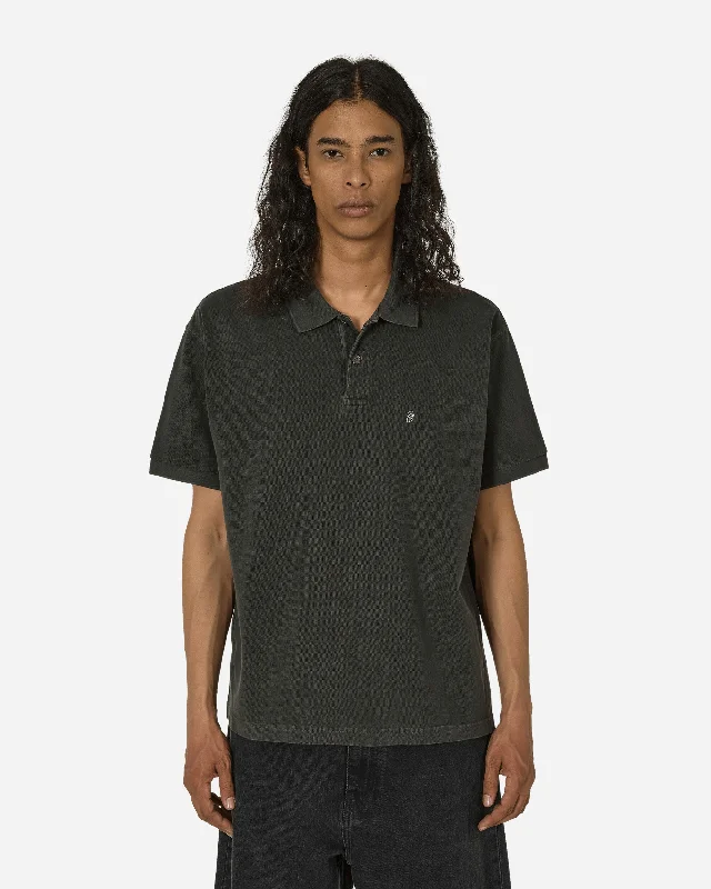 Men's classic fit t-shirt-Pigment Dyed Pique Polo Black