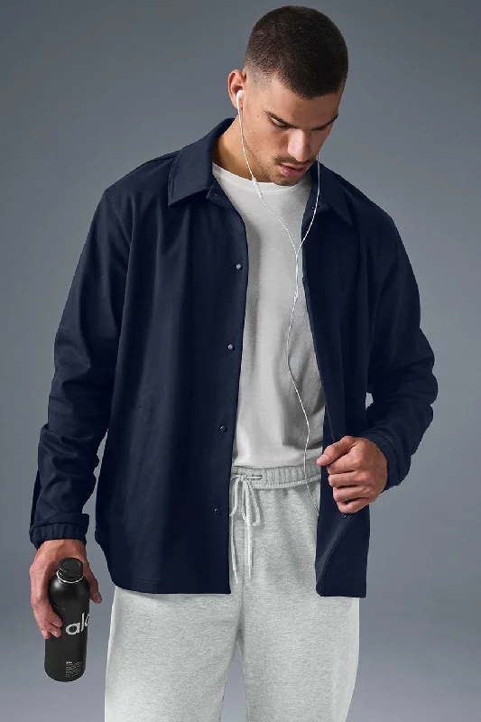 Men's weatherproof utility jacket-Edition Sueded Jacket - Navy