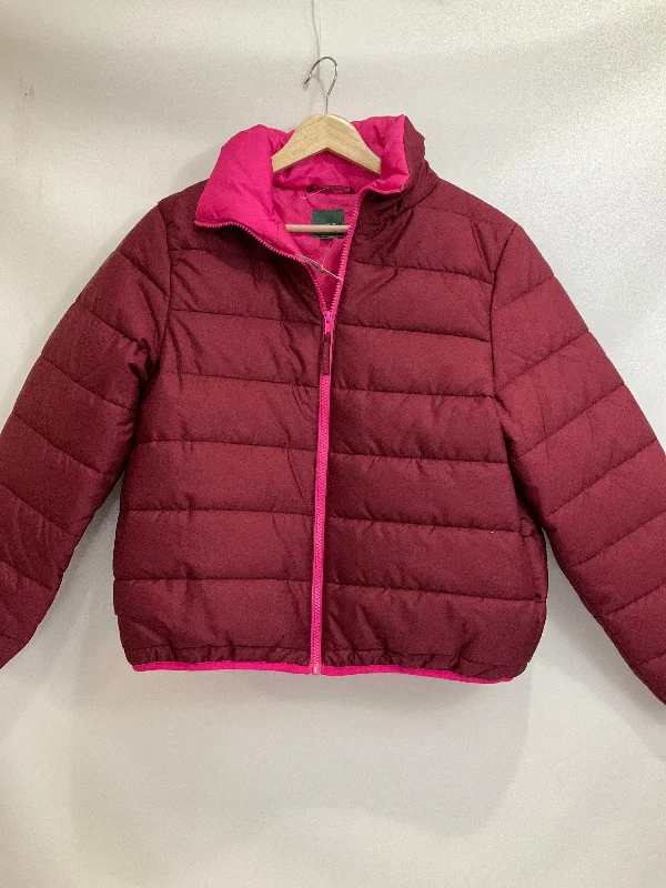 Men's fashion-forward fleece-Jacket Puffer & Quilted By Wild Fable In Red, Size: S