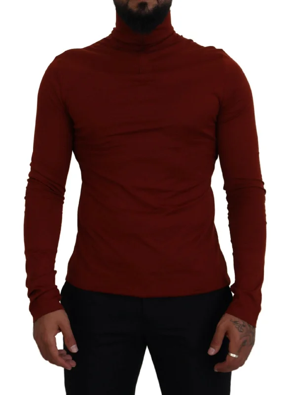 Men's windproof knitwear-Dolce & Gabbana Elegant Collar Zip Men's Sweater