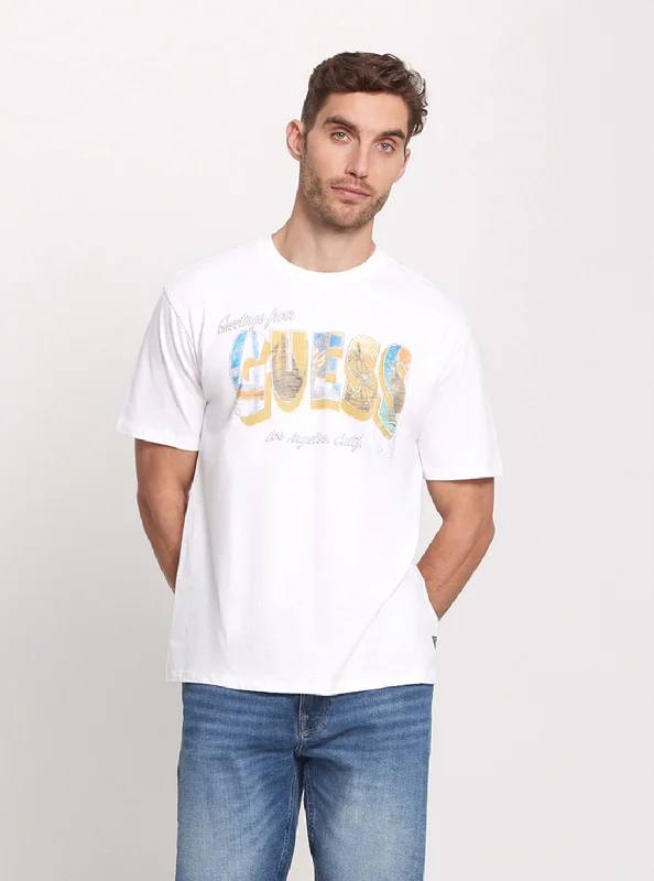 Men's thermoregulating t-shirt-Eco White Logo Postcard T-Shirt