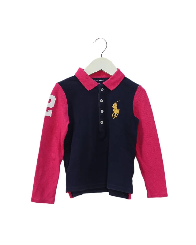 Men's sporty travel polo shirt-Ralph Lauren Long Sleeve Polo 4T