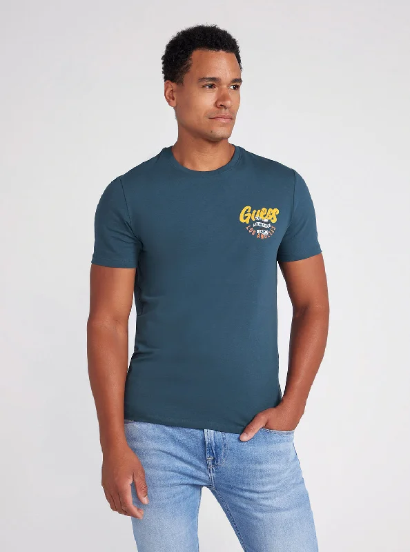 Men's organic cotton t-shirt-Coastal Blue Ribbon Logo T-Shirt