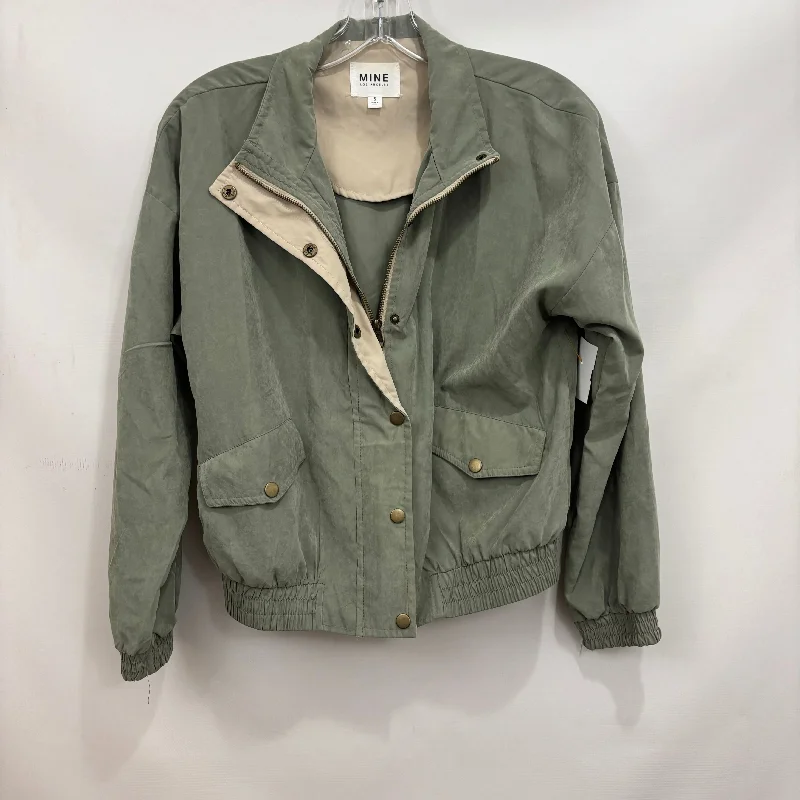 Men's sporty trench coat-Jacket Other By Mine In Green, Size: S