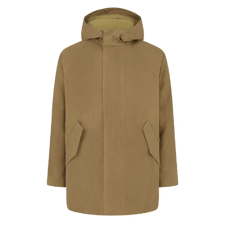 Men's performance rain jacket-James Purdey Ripstop Parka Green