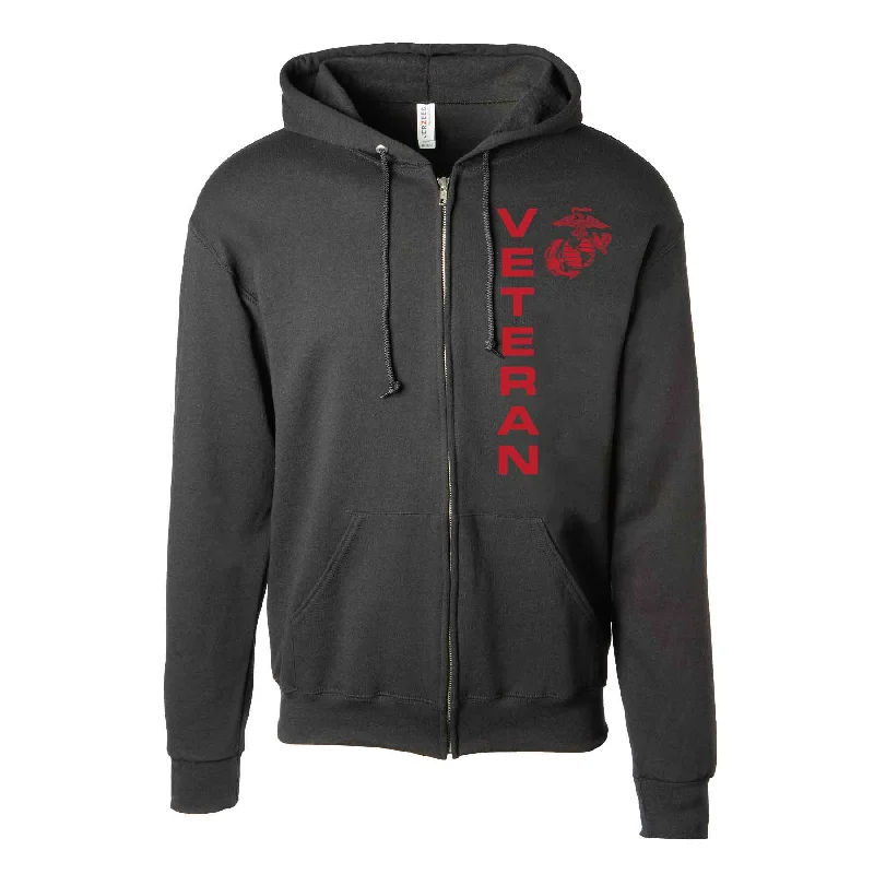 Men's ultra-comfortable hoodie-EGA Veteran Full-Zip Hoodie