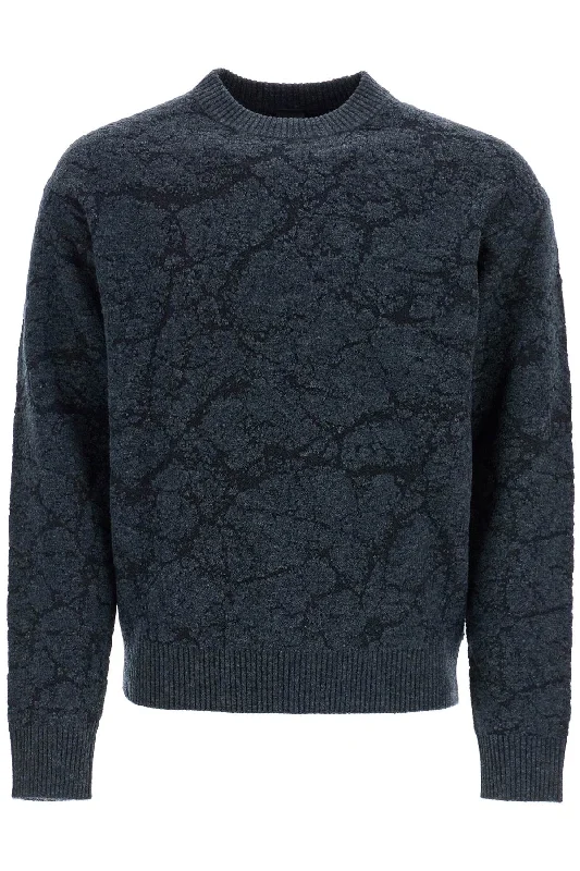 Men's travel knitwear-Boss Men's Men's Wool Sweater With Wide Neck Regular Fit