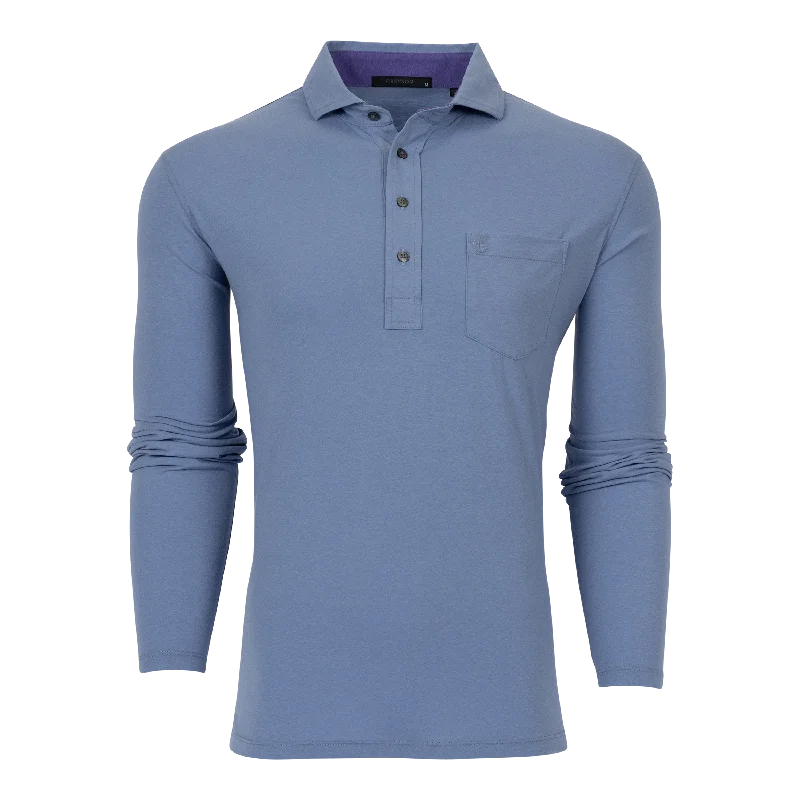 Men's fashion-forward office polo shirt-Spirit Long Sleeve Polo