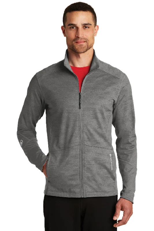 Men's antibacterial bomber jacket-Ogio Mens Endurance Sonar Full Zip Jacket - Heather Track Grey - Closeout