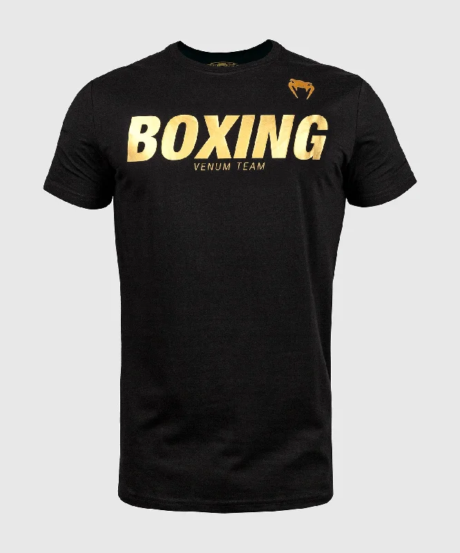 Men's fashion-forward t-shirt-Venum Boxing VT T-shirt - Black/Gold