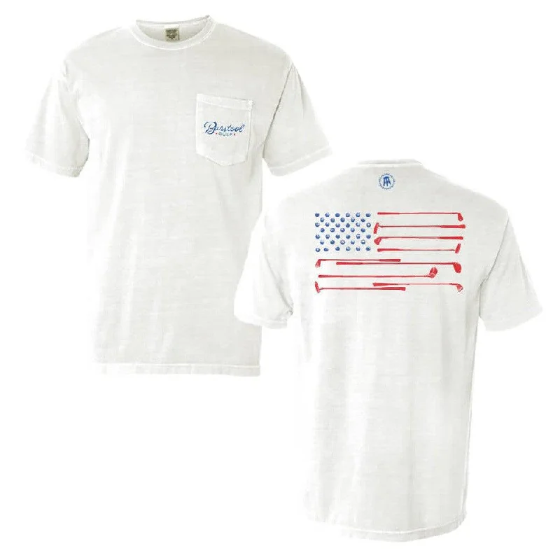 Men's quick-dry sports t-shirt-Barstool Golf Flag Pocket Tee