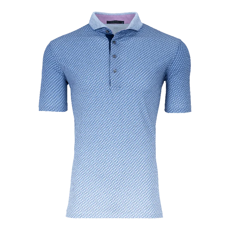 Men's quick-dry gym polo shirt-Dances With Wolves Ombre Polo