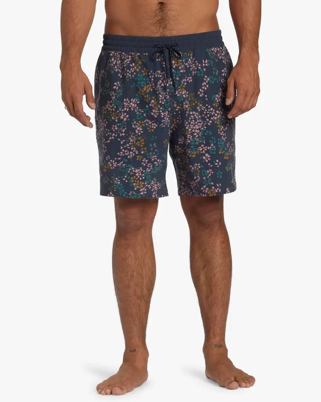 Men's wrinkle-free travel shorts-Good Times Layback Volleys