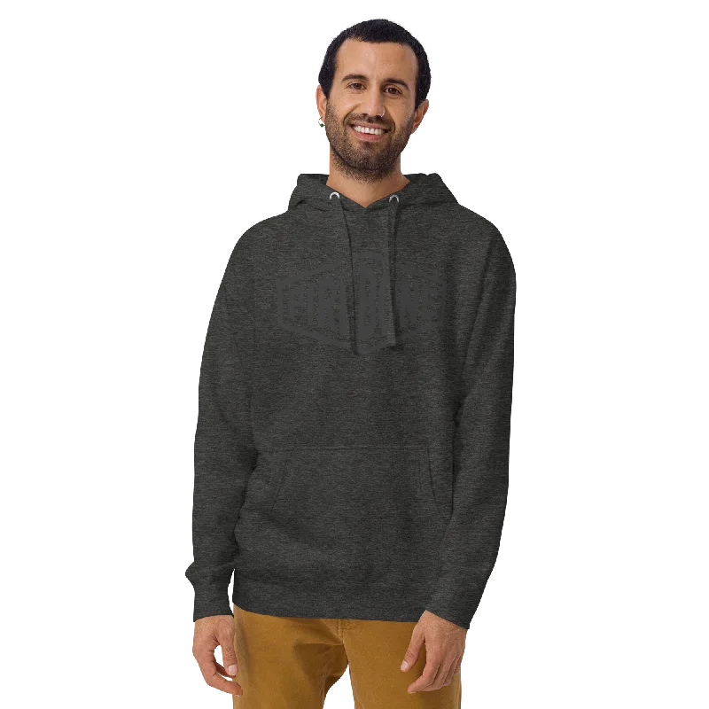 Men's fashion-forward hoodie-Stay Brave - Dark grey hoodie