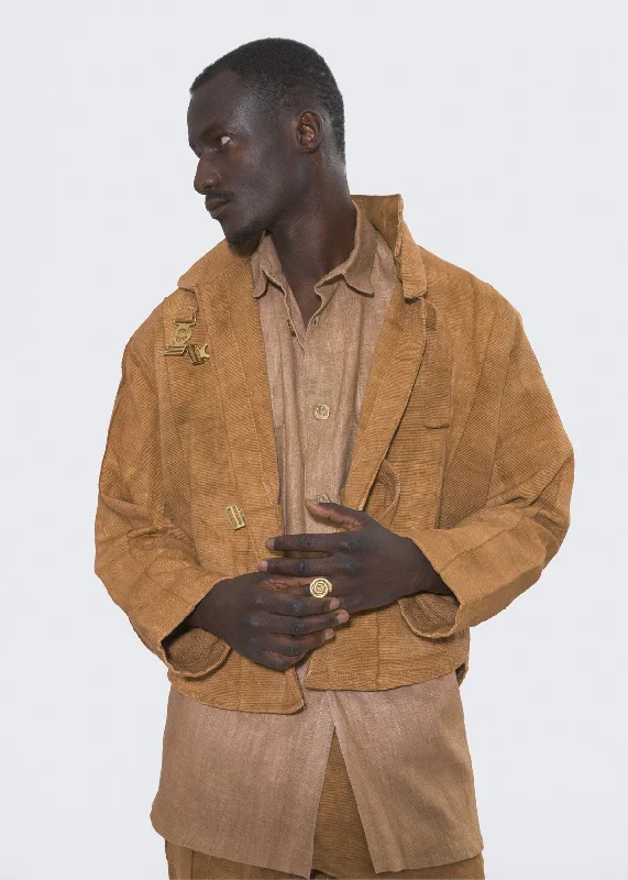 Men's versatile rain jacket-Olooh Momo hand-dyed jacket with unique shades and patterns