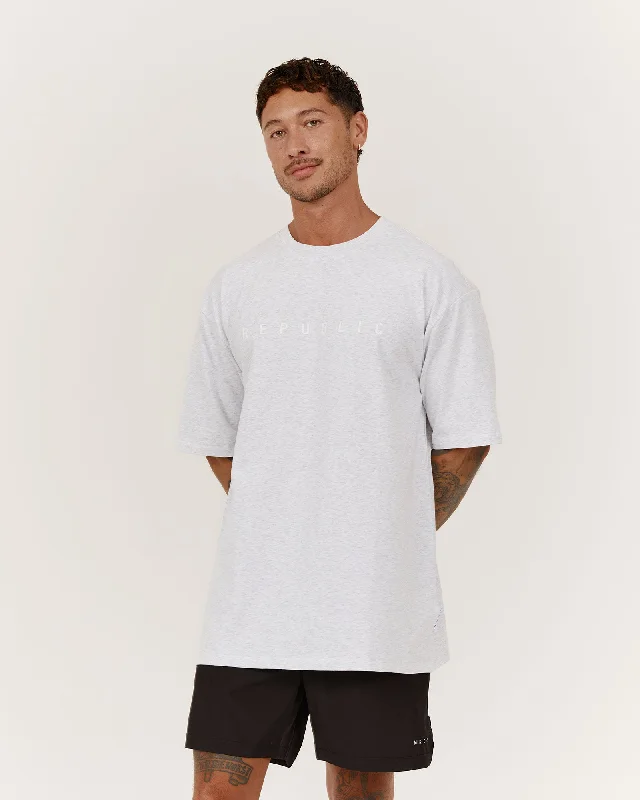 Men's wrinkle-resistant t-shirt-CLASSIC TONAL TEE V2 - SNOW GREY