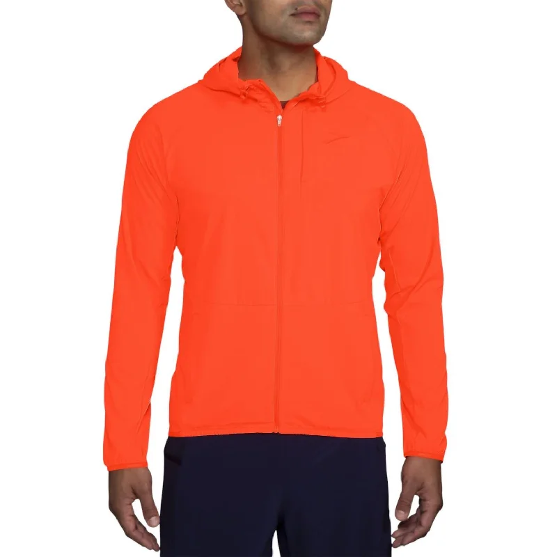 Men's pre-shrunk fleece jacket-Men's Canopy Jacket In Vivid Flame