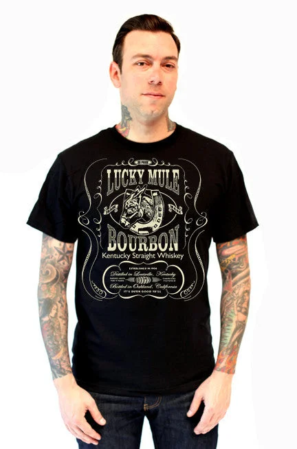 Men's longline t-shirt-Lucky Bourbon  M-262