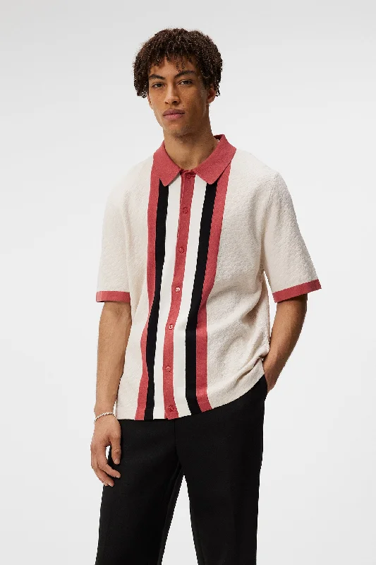 Men's adventure knitwear-Rayne Jacquard Monogram Polo