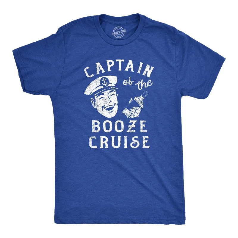 Men's fashion-forward t-shirt-Captain Of The Booze Cruise Men's T Shirt