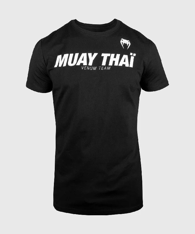 Men's high-performance t-shirt-Venum Muay Thai VT T-shirt - Black/White