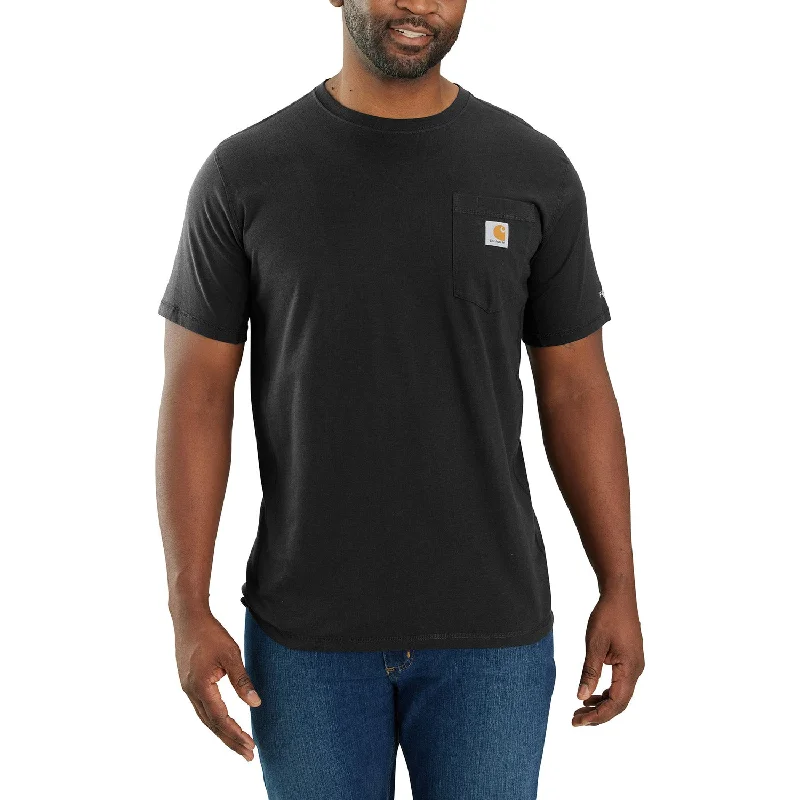 Men's classic fit t-shirt-Carhartt Men's Force® Relaxed Fit Midweight Short Sleeve Pocket Tee