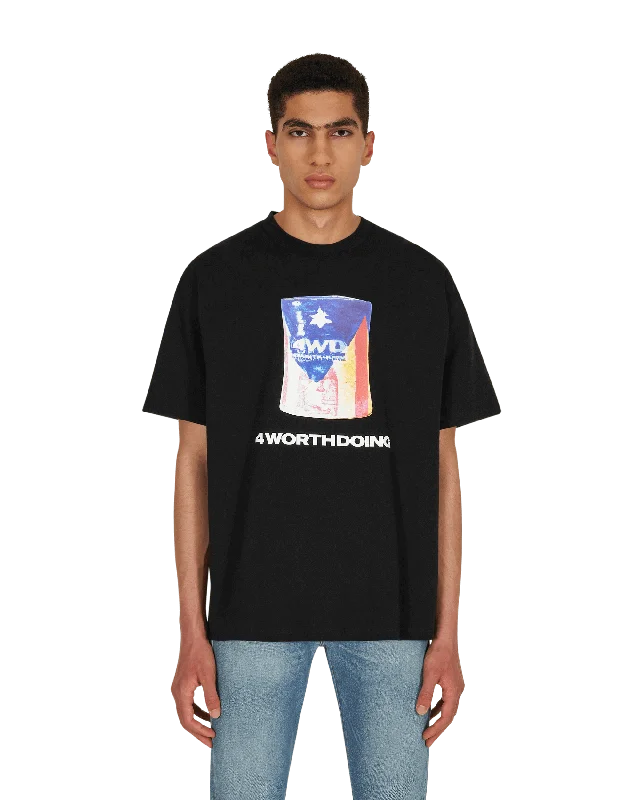 Men's relaxed fit t-shirt-The Ceramic Flag T-Shirt Black