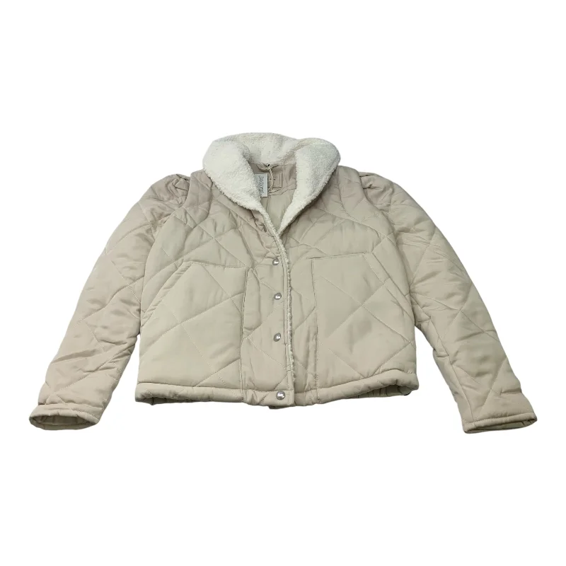 Men's breathable hiking jacket-Jacket Puffer & Quilted By Blanknyc In Cream, Size: Xs